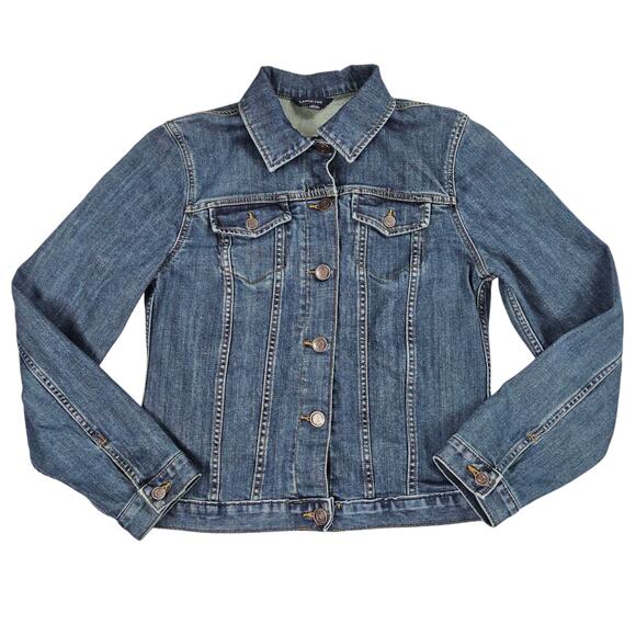 Lands' End Jackets & Blazers - Lands End Jean Jacket Womens Small Denim Trucker Casual Classic Preppy